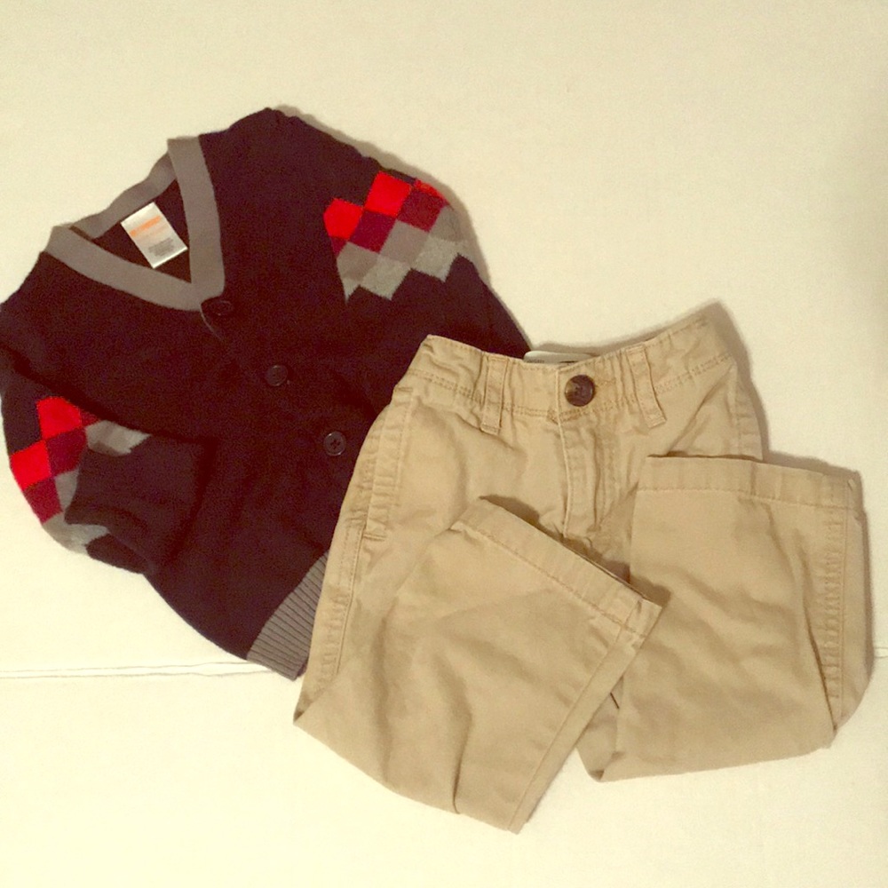 boys back to school outfit preppy 12-18 months EUC